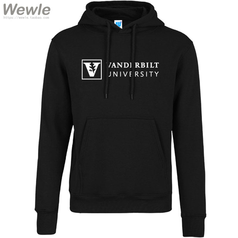 Vandy范德堡大学卫衣套头连帽校服男女秋冬季加厚加绒大码外套潮