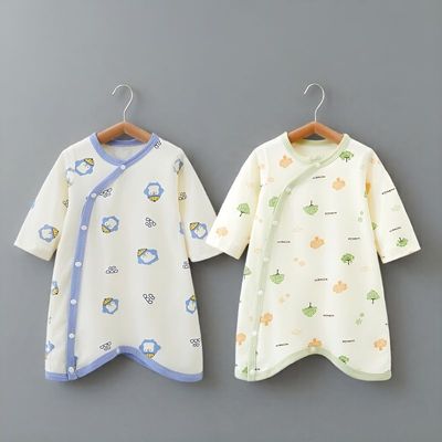 婴儿睡袍春秋款睡衣宝宝家居服睡裙纯棉护肚儿童防踢睡袋男童女童