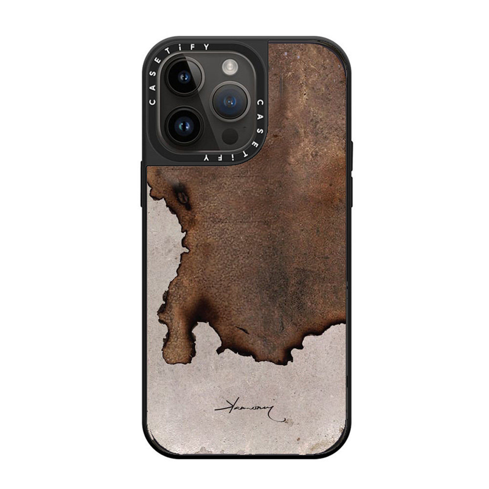 case联名麦浚龙kamonuj残缺之美灼烧水泥苔藓适用苹果15pro手机保护壳