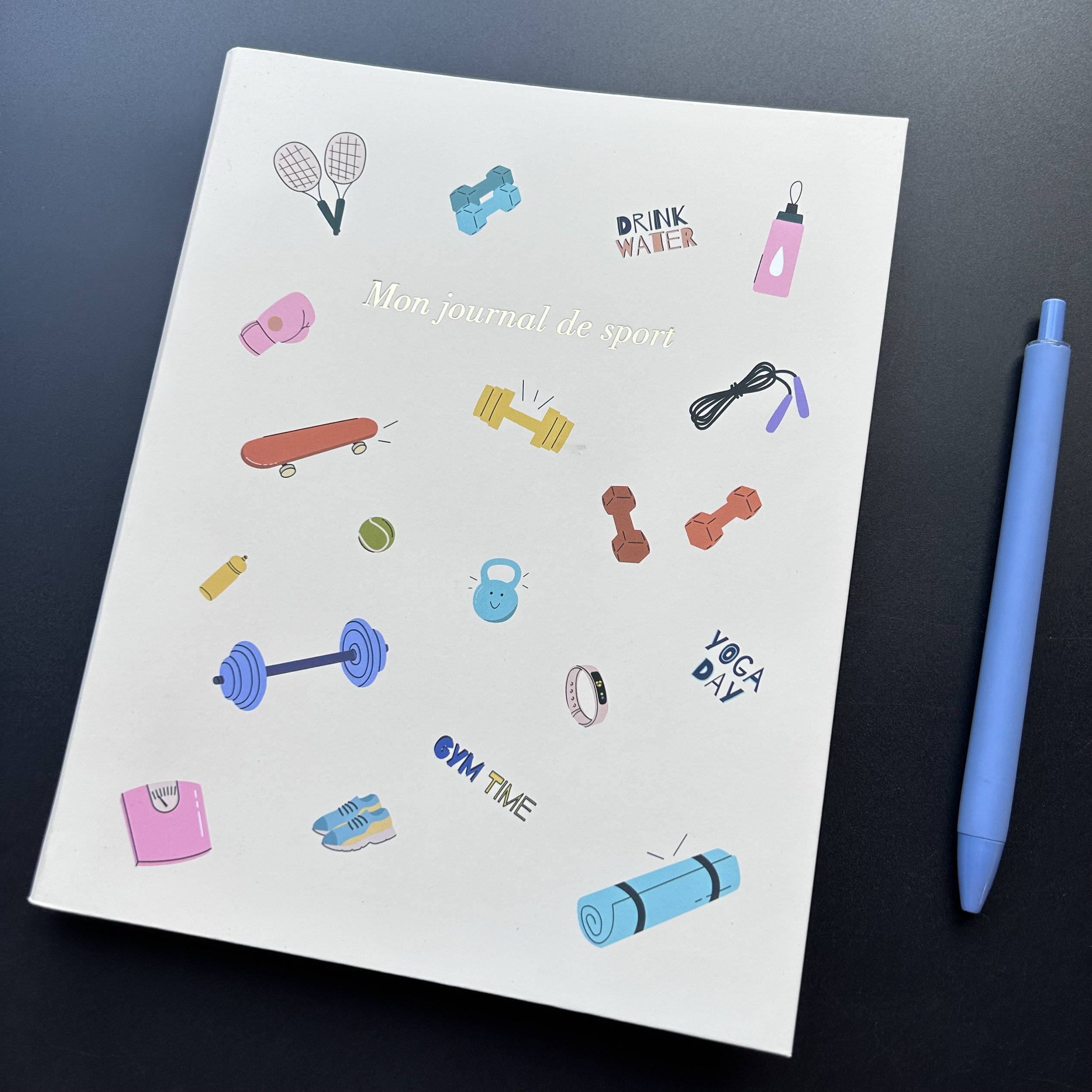 高货健身打卡本100克纸张肤感封皮a5健康打卡记录日志本加厚本子