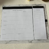 a4拍纸板夹list外贸周计划拍纸本简约记事本英文版 周计划本子