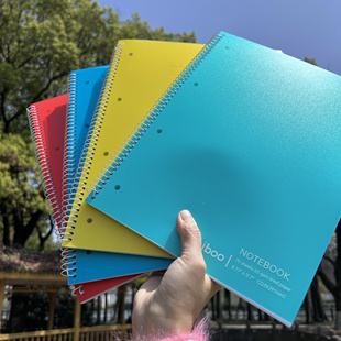 a4单线圈美式分栏本65克四孔薄本可撕线大本子学生用简约笔记本子