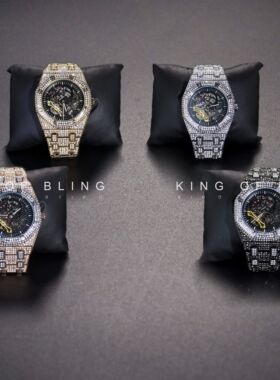 KINGOFBLING满钻机械镂空欧美手表