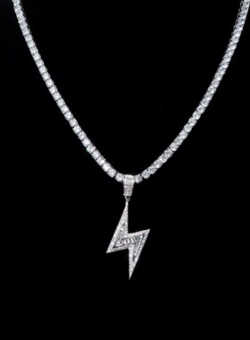 KINGOFBLING情侣个性闪电项链hiphop潮牌蹦迪嘻哈吊坠ins搭配饰品