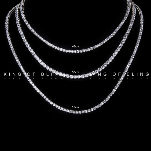 KOB 精品网球钻链4MM欧美潮流嘻哈潮牌项链KINGOFBLING原jiarui - 封面