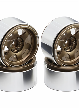 2.2寸仿真夹胎/竞速TE37金属轮毂 SCX10 TRX4 易控 H8H8P CROSSRC