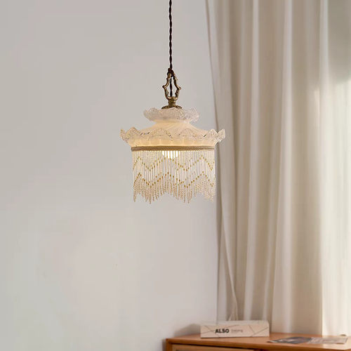 法式中古风流苏玻璃吊灯