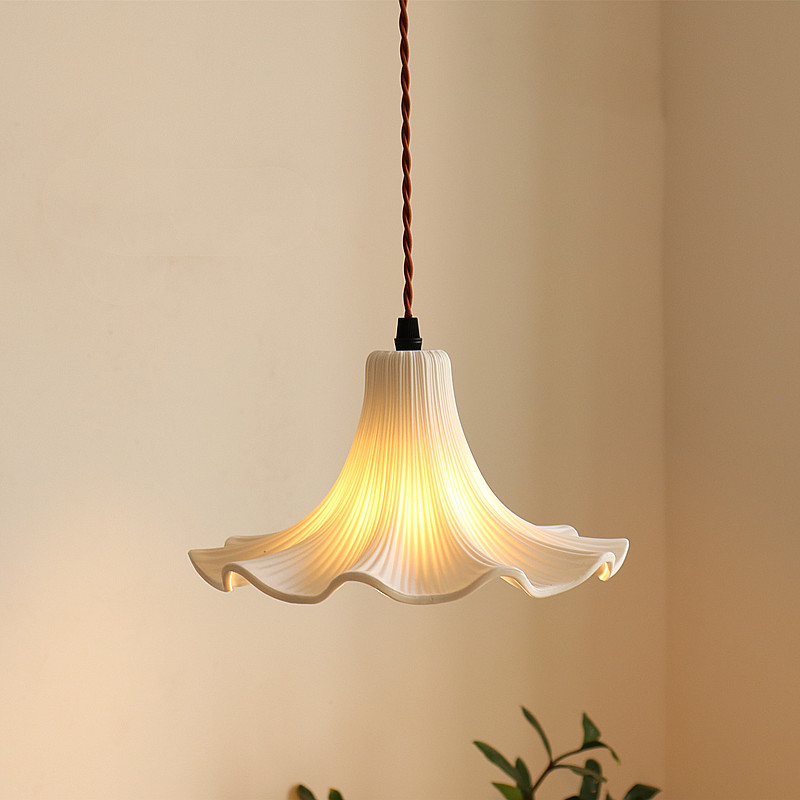 法式中古风花瓣陶瓷小吊灯