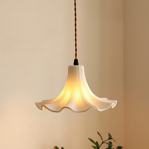 法式中古风花瓣陶瓷小吊灯