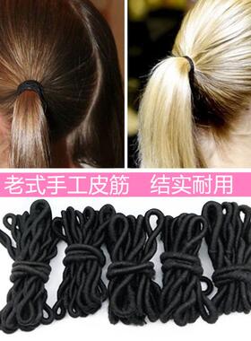 经典老式毛线皮筋高弹力发绳不伤发耐用头绳简约怀旧发圈扎头发女
