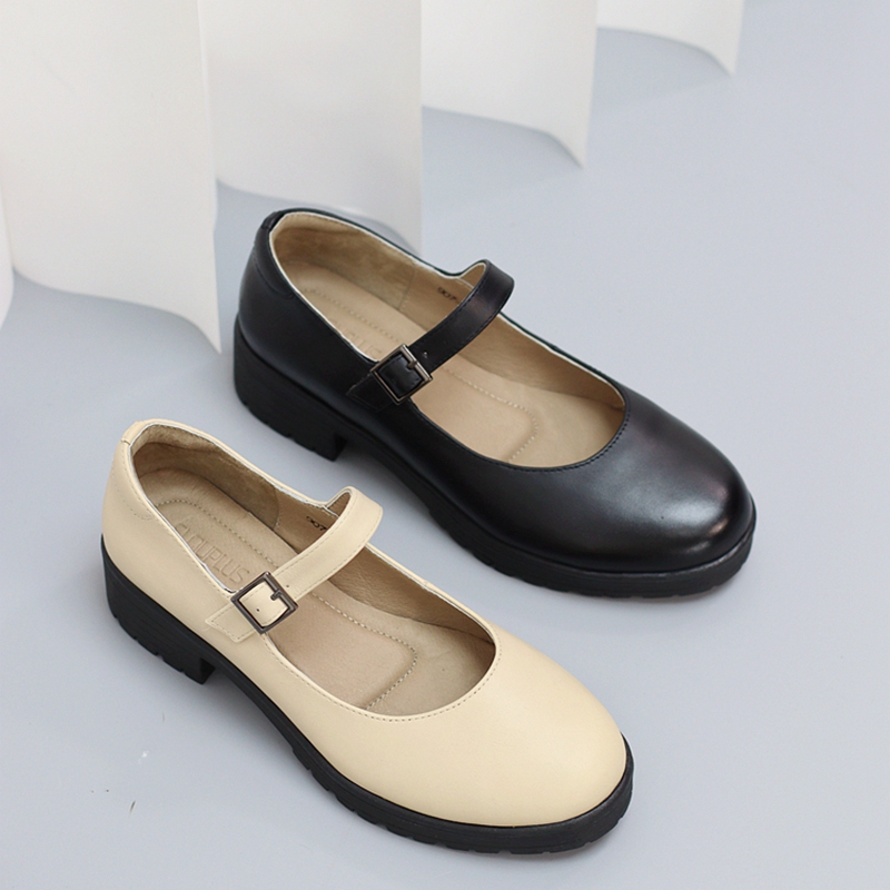 慢先森新品简约复古真皮一字带