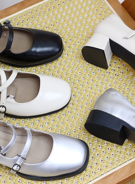 慢先森 玛丽珍女士时尚秋季低高跟浅口舒适单鞋 840-25/350-25