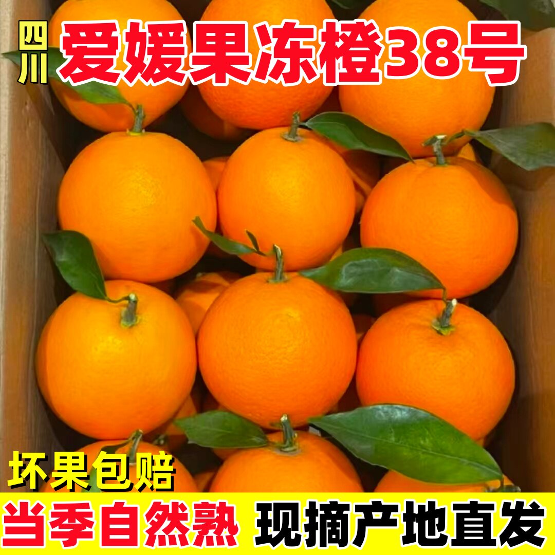 正宗四川果冻橙爱媛38号橙当季应季新鲜水果孕妇柑橘超甜橙子整箱