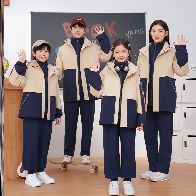江西省上饶市弋阳县校服套装初中生运动会秋冬装高中学生班服潮