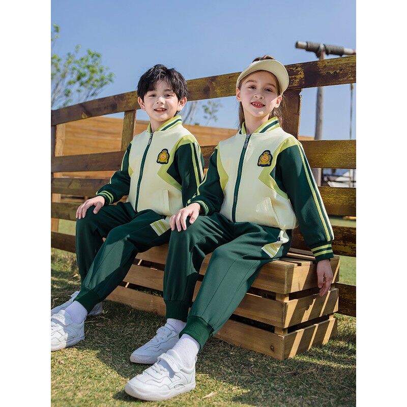 英伦风班服经典活动小朋友教师polo衫中小学生jk春装红色运动服