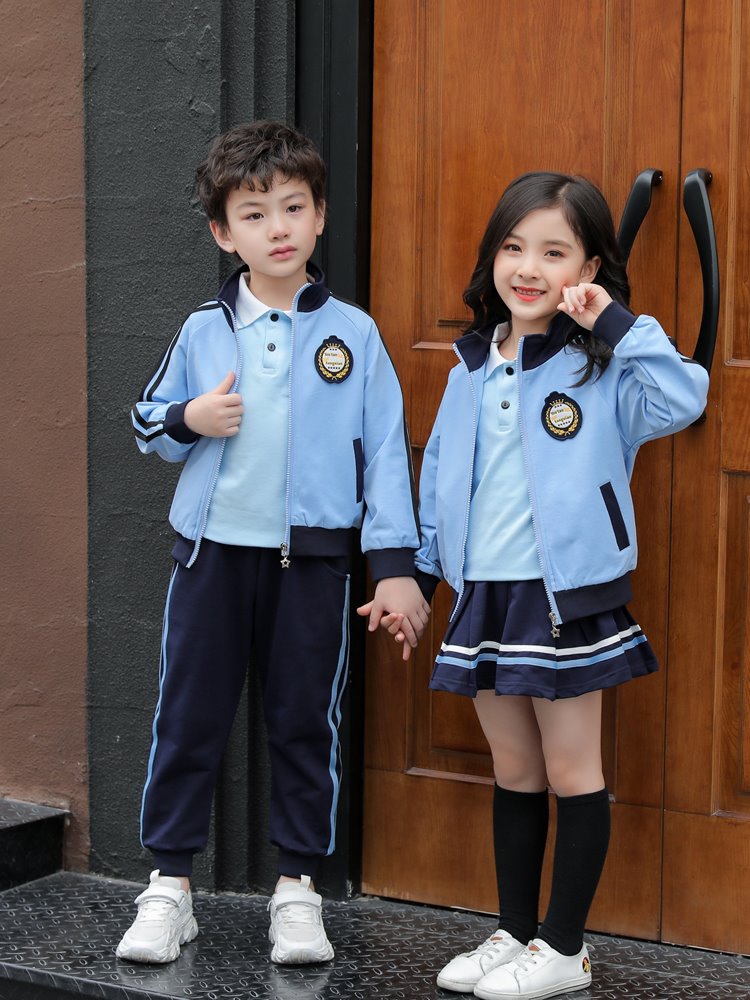运动风班服表演休闲套装大班裤子开学春装春夏季春秋季定制纯棉潮