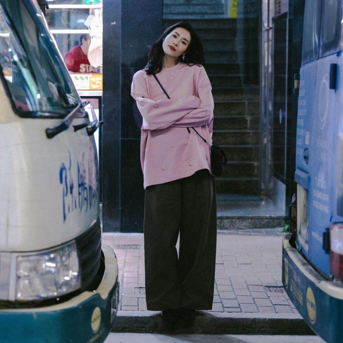 刘雯同款~25春~福禄满满~立体小福禄粉色廓形卫衣+巴恩结构阔腿裤,女装/女士精品,卫衣/绒衫,淘宝优惠券,粉丝福利购,淘宝优惠卷