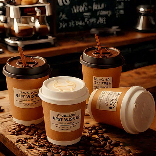 咖啡纸杯一次性双层特厚耐高温热饮杯定制外带打包防漏Y-1-ZHY
