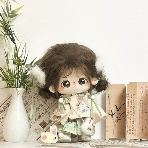 新款国风20厘米棉花娃娃衣服着替民制汉服古风可爱卡通玩偶娃娃衣