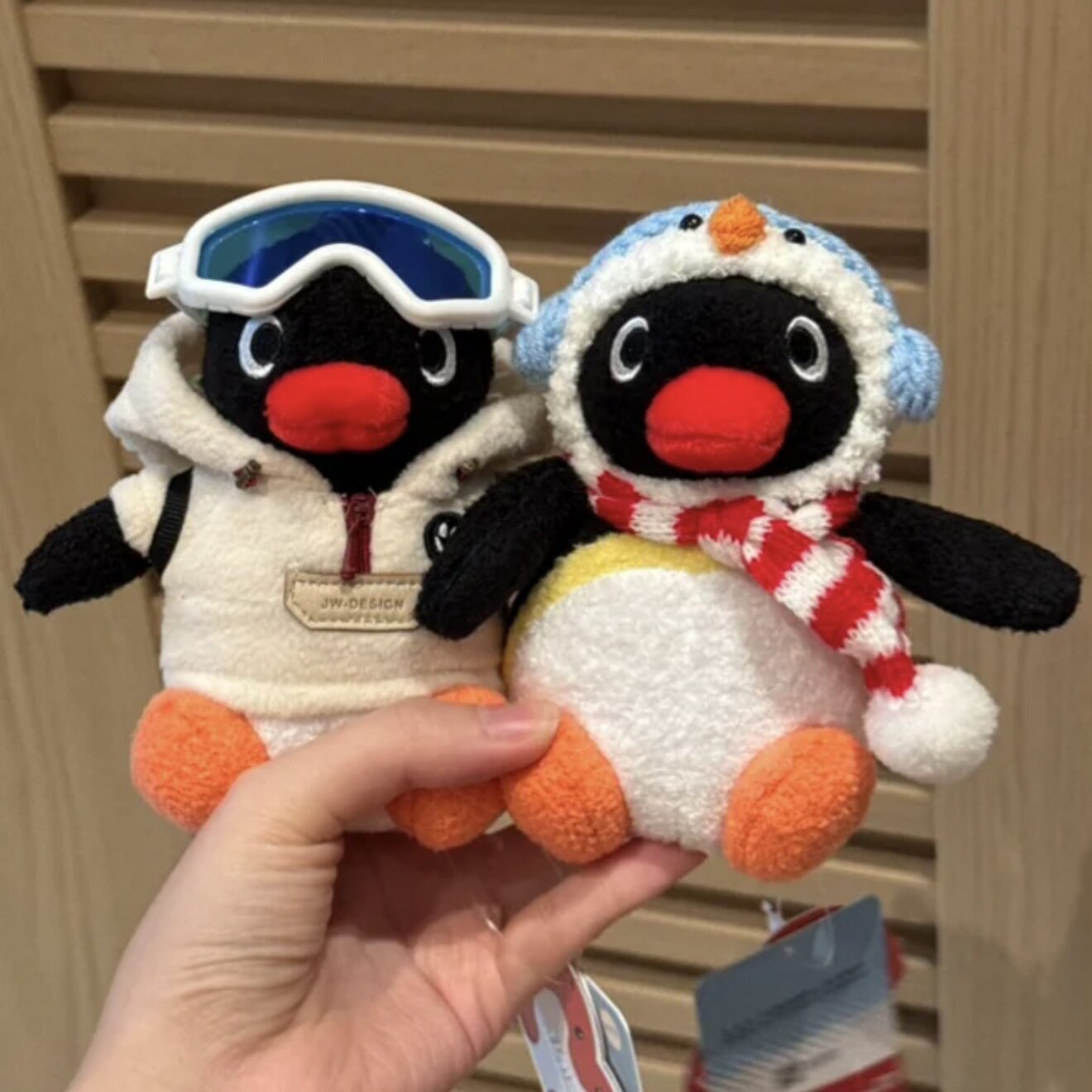 正版企鹅Pingu可爱滑雪包包挂件公仔玩偶 卡通毛绒挂饰六一小礼物