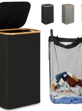 Foldable laundry basket th lid large capacity laundry basket