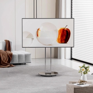 电视柜 75寸立式 不锈钢电视落地可移动支架推车银狐架子客厅55