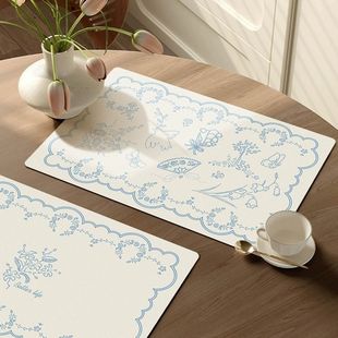 法式碎花棉麻桌布桌垫ins风高颜值餐垫一人食易清洁餐垫布复古风