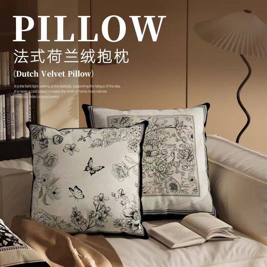 轻奢高级感抱枕沙发客厅靠枕套靠背垫腰靠含枕芯新款法式车载腰枕