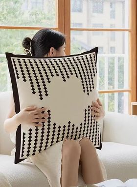 复古轻奢抱枕ins风客厅沙发靠枕高级床头枕头办公室午睡趴枕卧室