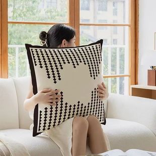 复古轻奢抱枕ins风客厅沙发靠枕高级床头枕头办公室午睡趴枕卧室