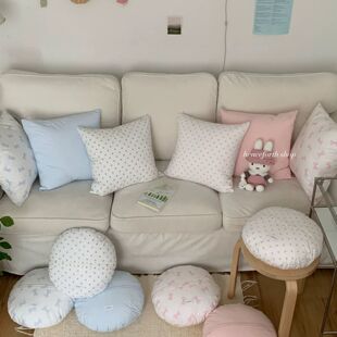 韩系ins风抱枕新款 饰靠枕头 自制多色柔软方形枕套居家简约创意装