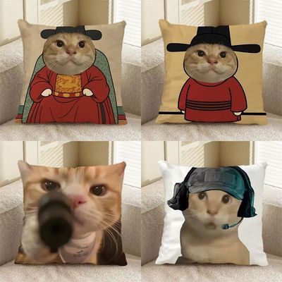 哈基米猫猫抱枕圆头耄耋哈基仙猫咪可爱卡通抱枕搞笑沙发靠枕礼物