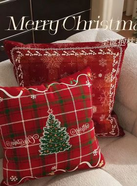 圣诞沙发抱枕靠垫圣诞房间装饰装饰靠垫卧室床头软靠枕圣诞节装饰