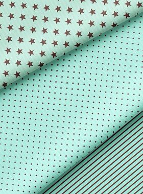 高颜值薄荷巧克力桌布布料ins风简约古早桌布碎花DIY手工自制布料