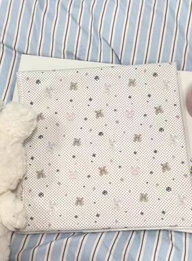 迷你小兔雪花波点桌布韩系ins风手工diy布料餐书桌装饰拍照背景布