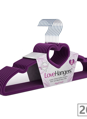 出口纯紫色植绒衣架防滑成人衣柜大衣无痕衣挂不鼓包家用加厚衣撑