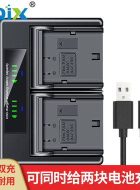 HQIX 适用松下DC-G9GK G9L DMC-GH3相机DMW-BLF19E电池双充充电器