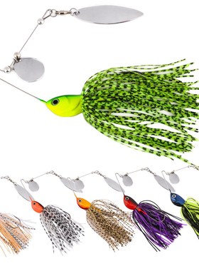 胡须佬路亚假饵 10G 14G 流苏Spinnerbait金属亮片防挂底仿生鱼饵