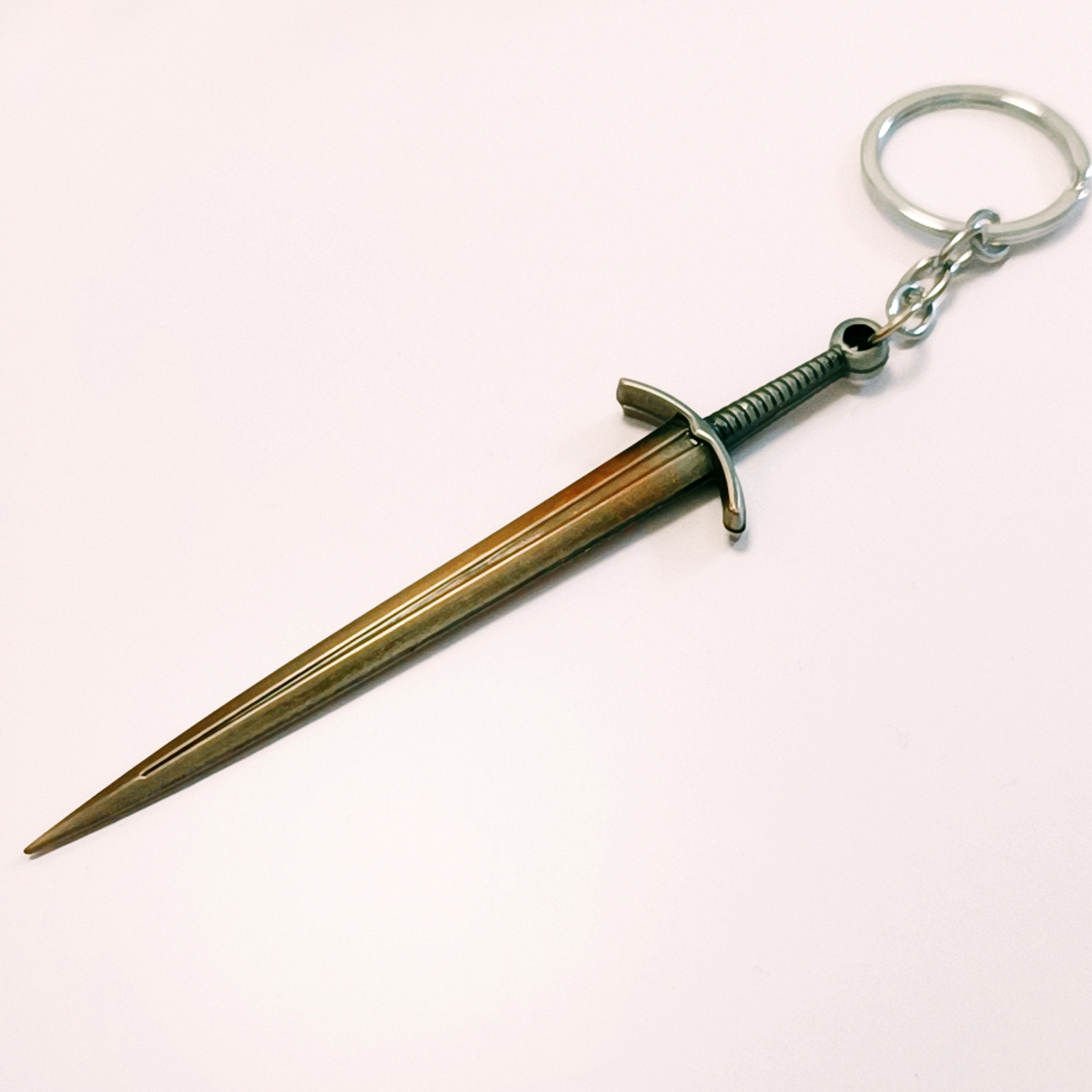 游戏周边阔剑钥匙扣传火3黑魂1挂件阔匕首直剑之魂挂坠老头圈