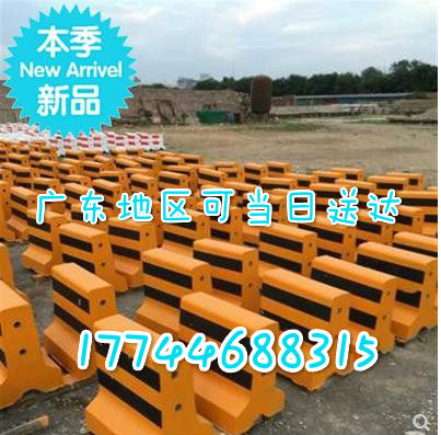水泥隔离墩交通设施 混凝土隔离墩 高80黄黑水泥墩道路防撞墩刷漆