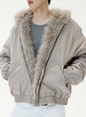 座山雕加绒加厚外套美式复古男女秋冬cleanfit工装棉服