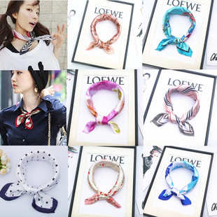 春假旅游小丝巾50x50cm方巾女薄款围巾夏季韩版百搭秋冬活动礼品