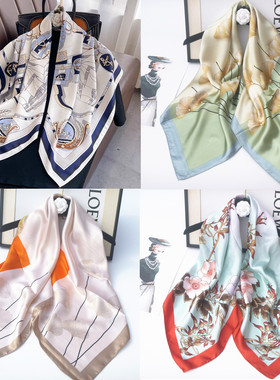 3.8妇女节百搭90X90cm大方巾丝巾女秋冬围巾妈妈披肩高档活动礼品