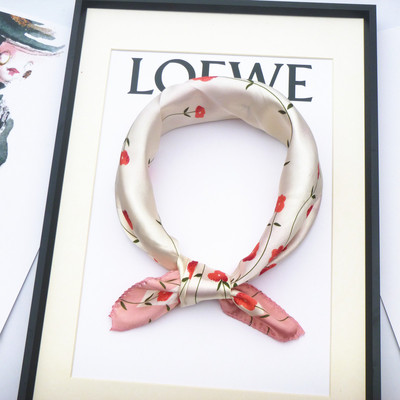 批发50CM小丝巾方巾女围巾百搭冬