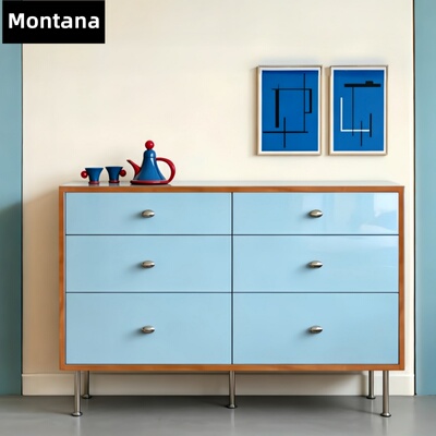 Montana 戈多柯布西耶蓝客厅储物收纳边柜玄关柜包豪斯餐边柜定制