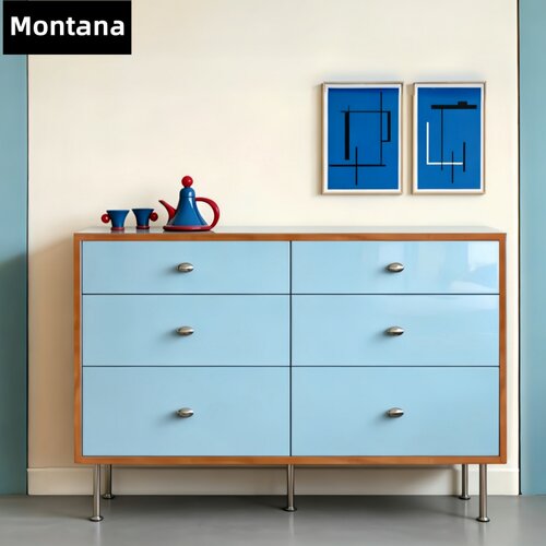 Montana 戈多柯布西耶蓝客厅储物收纳边柜玄关柜包豪斯餐边柜定制