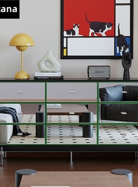 Mantana 中古包豪斯九斗柜不锈钢镜面柜光轴斗柜烤漆定制抽屉柜子