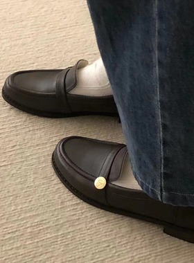 早春新款麦莎Mysa女鞋复古英伦风乐福鞋女JK小皮鞋豆豆鞋韩国