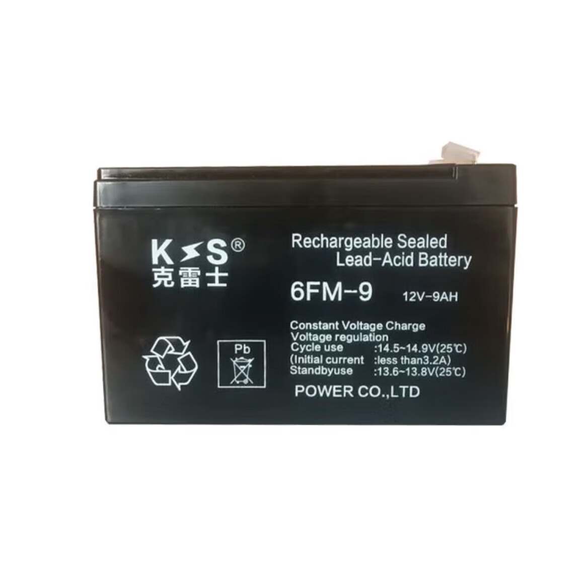 克雷士 6FM-9 12V9AH 断电应急 UPS电源内置蓄电池 6-FM-9 全新