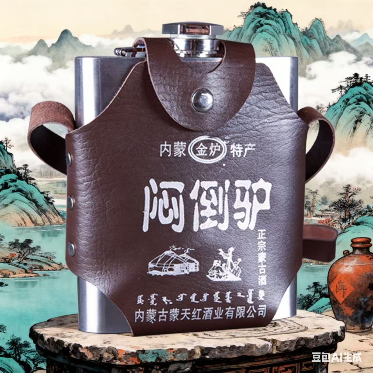 闷倒驴不锈钢壶原浆闷倒驴白酒蒙古烈酒60度500ml内蒙古高度白酒